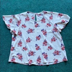 Rewind Key Hole Back Blouse